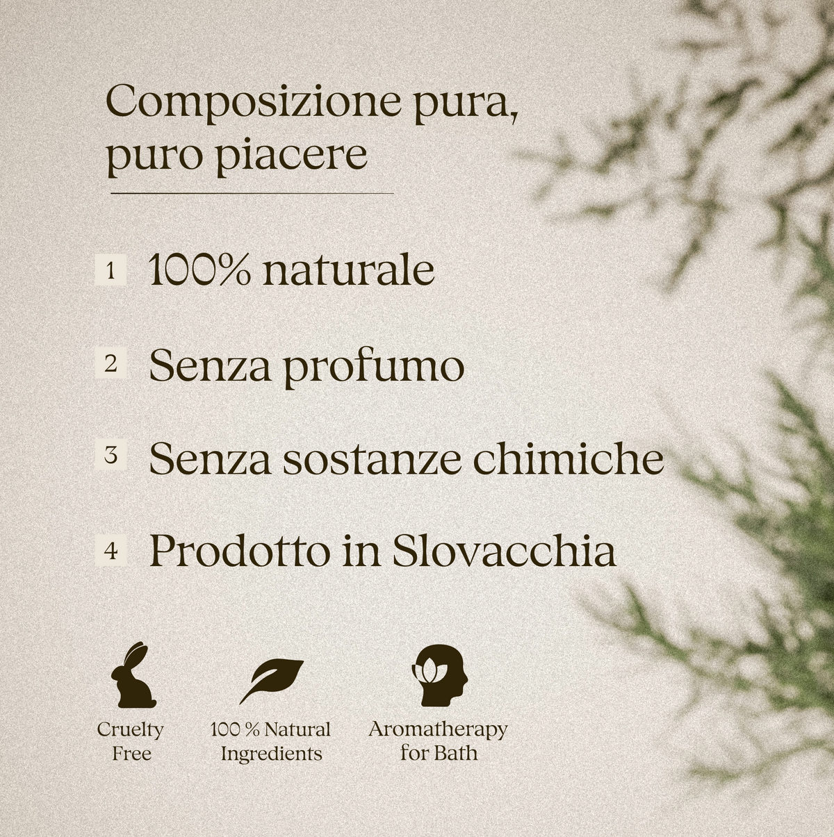 Tè da bagno Nordic Forest, prodotto in Slovacchia