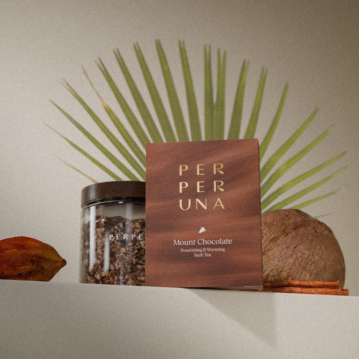 Mount Chocolate 50 g – tè da bagno: confezione e barattolo