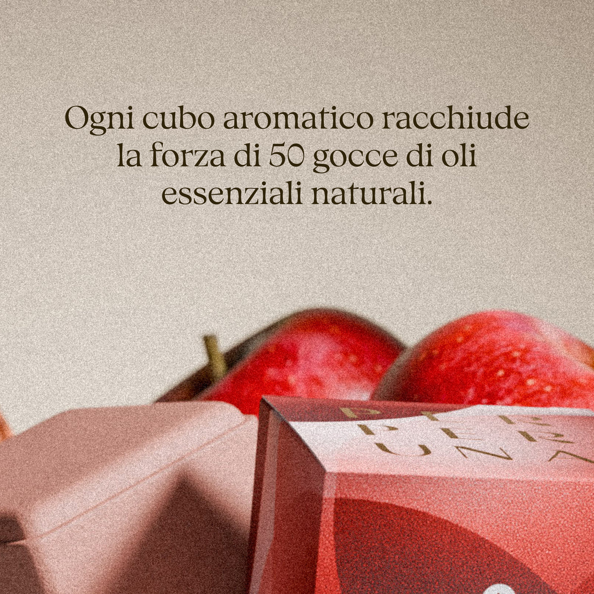 Ogni cubo aromatico racchiude la forza di 50 gocce di oli essenziali naturali. – Glow