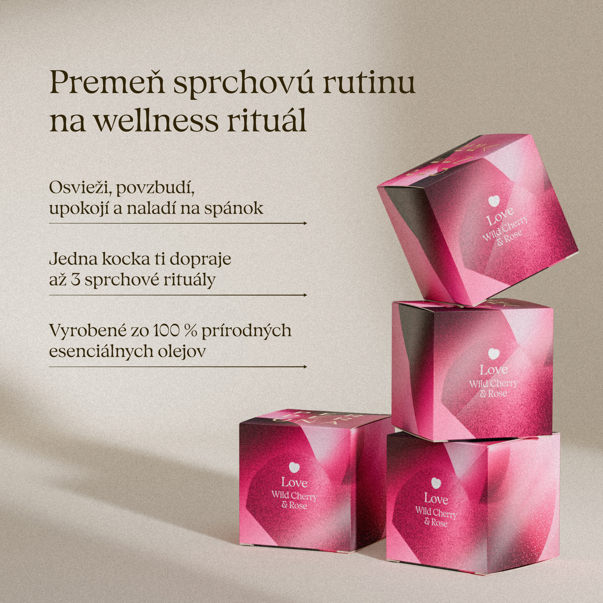 Love - Cubo doccia aromatico