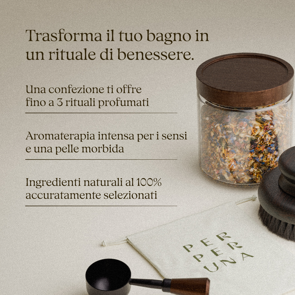 Tè da bagno Secret Garden in barattolo di vetro con cucchiaino e sacchetto di cotone