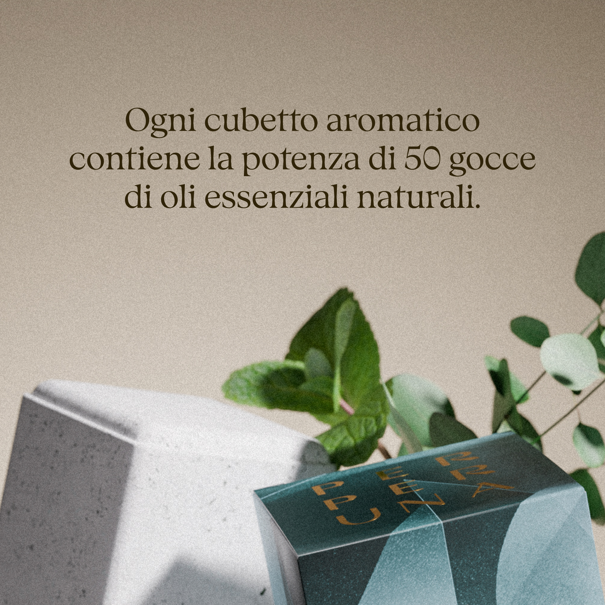 Primo piano della bomba doccia aromaterapica Breathe con oli essenziali naturali